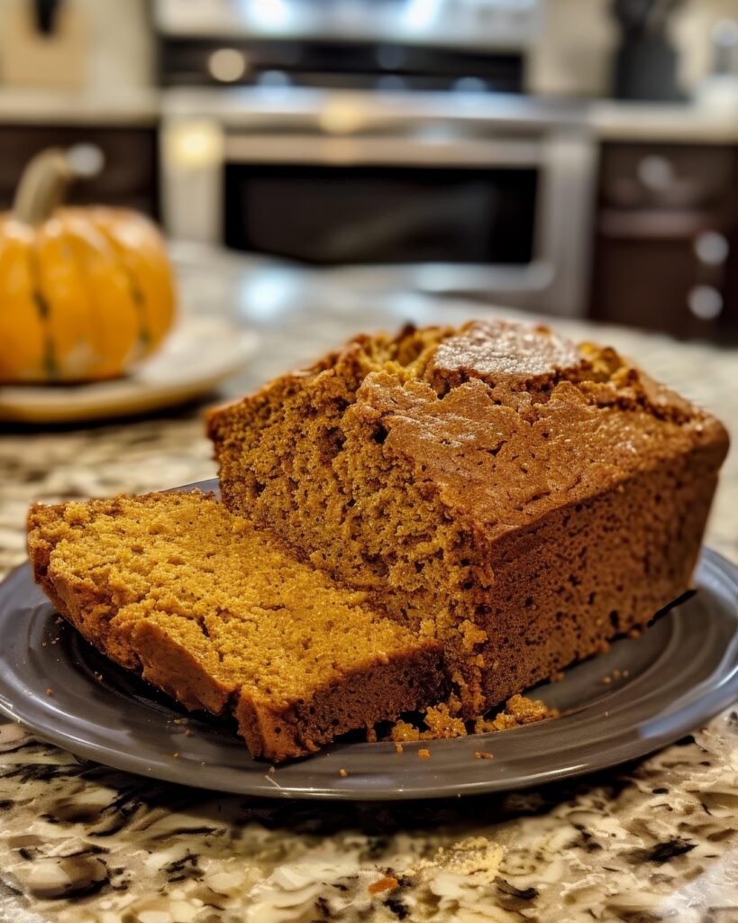 Fatia de bolo de fubá integral com textura macia, servida em prato escuro.